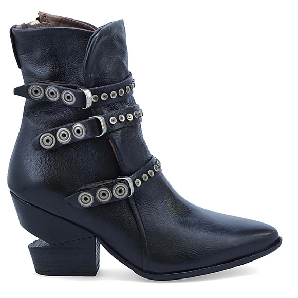 A.S.98 Shoes - A.S.98 Charcoal Taine Studded Boot (Discontinued)-SIZE 9
